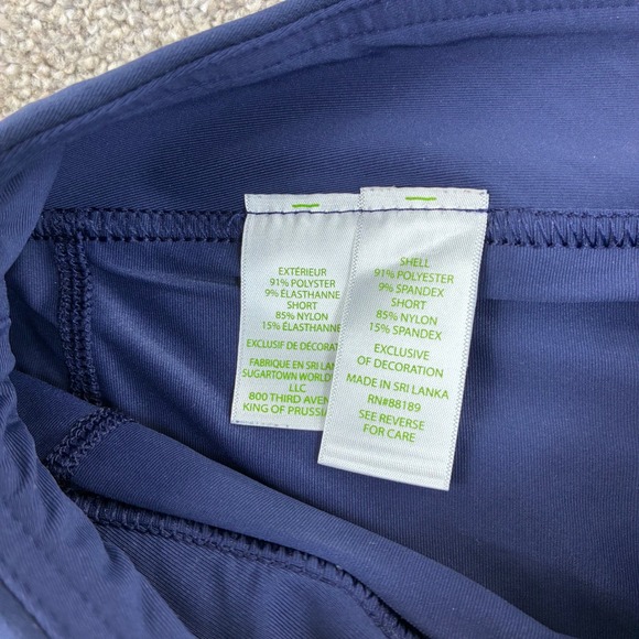 Lilly Pulitzer Luxletic Skort Size S Navy Blue Scallop Trim Golf Tennis Athletic - Picture 5 of 7